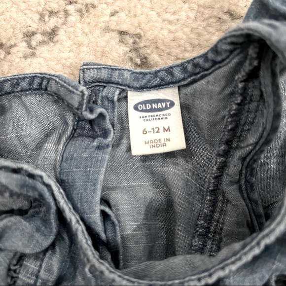 Old navy denim tank with ruffle sleeves - Picture 3 of 3